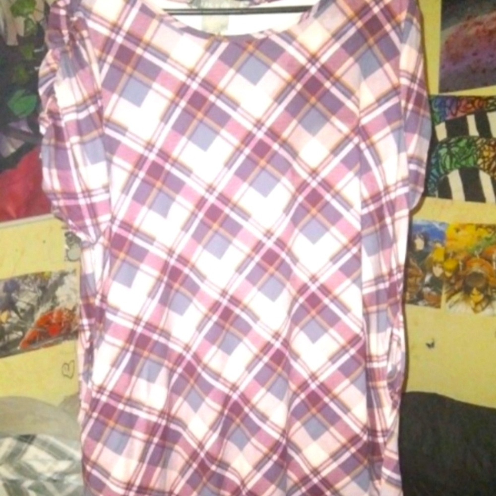 Lark+grey Burgundy and light pink Dress
